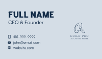 Creative Script Letter Q Business Card Image Preview