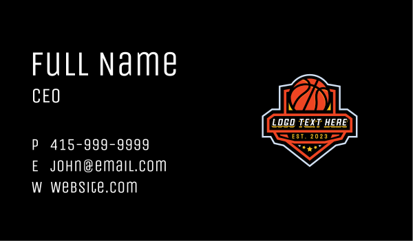 Basketball League Tournament Business Card Design Image Preview