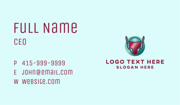 Tech Gaming Robot Business Card Design Image Preview