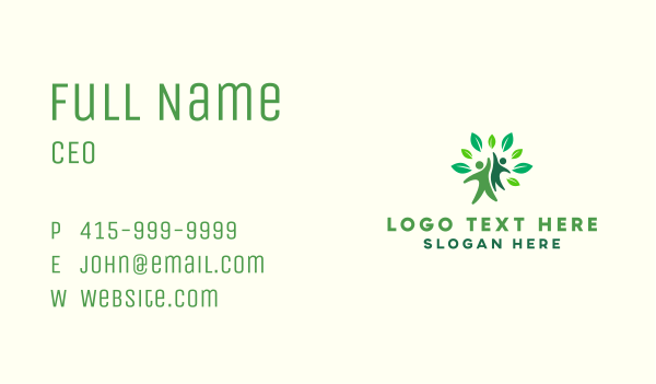 People Tree Wellness Business Card Design Image Preview