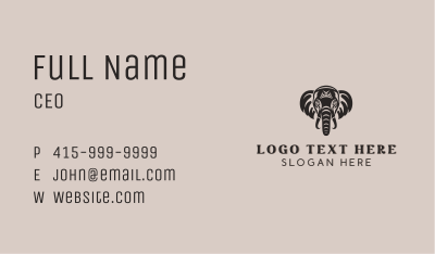 Elephant Safari Zoo Business Card Image Preview