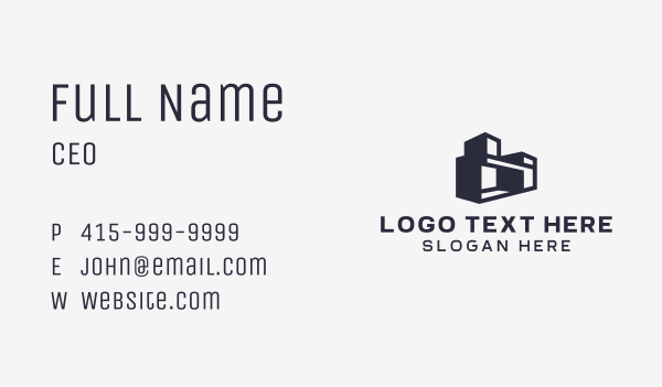 Black Warehouse Building Business Card Design Image Preview