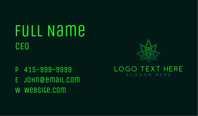 Marijuana Cannabis Leaf Business Card Image Preview