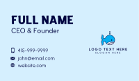 Blue Whale Cartoon Business Card Image Preview