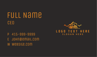 Orange Mountain Road Roller Business Card Image Preview