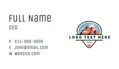 Mountain Travel Adventure Business Card Image Preview