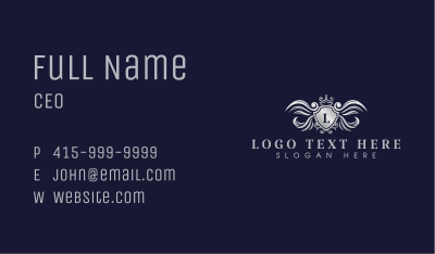 Crown Luxury Shield Business Card Image Preview