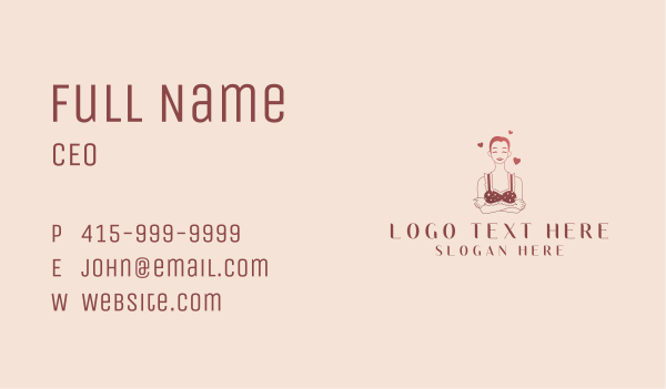 Woman Heart Lingerie Business Card Design Image Preview
