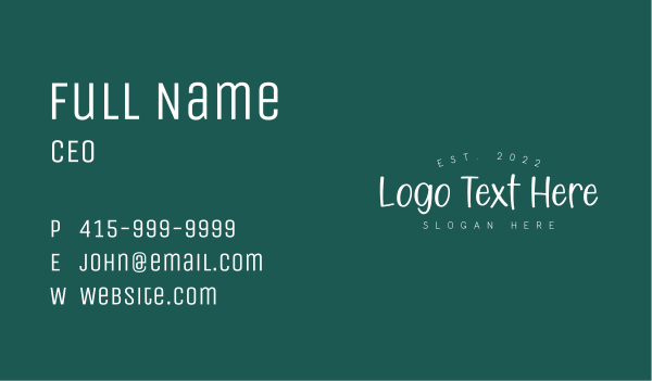 Generic Handwritten Firm Business Card Design Image Preview