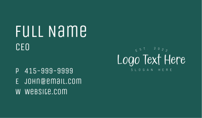 Generic Handwritten Firm Business Card Image Preview