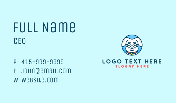 Smart Pet Puppy  Business Card Design Image Preview