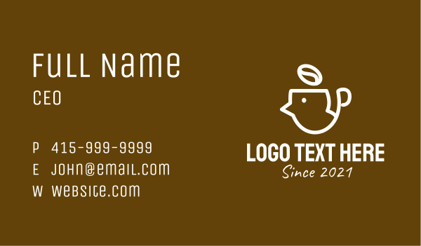 Coffee Bean Head Business Card Design Image Preview