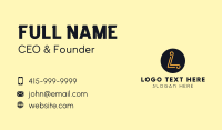 Golden Elegant Letter L Business Card Design