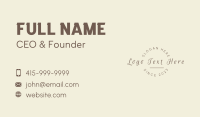 Script Brand Wordmark Business Card Image Preview