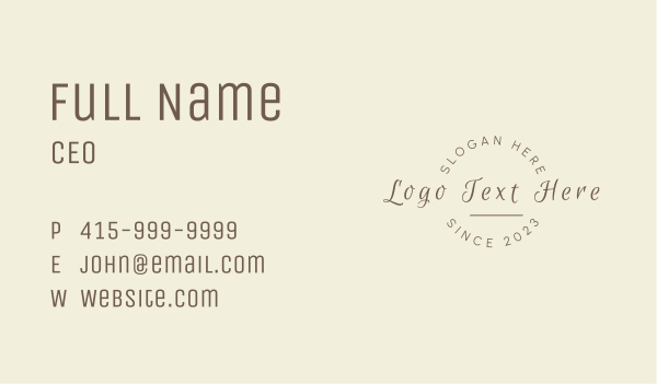 Script Brand Wordmark Business Card Design Image Preview