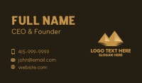 Gold Geometric Hill Business Card Design