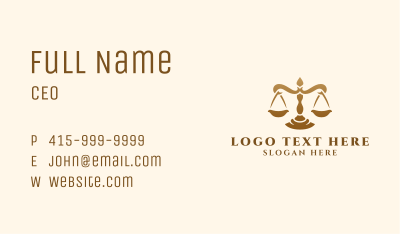Lawyer Justice Scale Business Card Image Preview