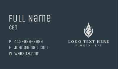Flame Quill Copywriter Business Card Image Preview