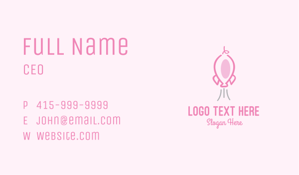 Pink Rocket Pig Business Card Design Image Preview