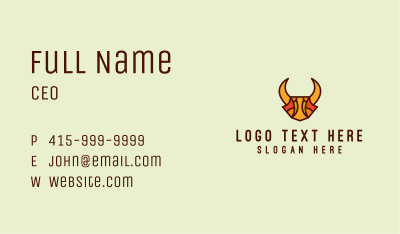 Multicolor Bull Mosaic Business Card Image Preview