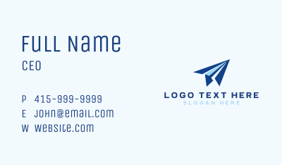 Paper Plane Forwarding Business Card Image Preview