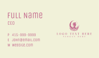 Crescent Woman Floral Business Card Image Preview