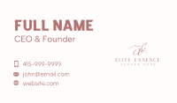 Floral Calligraphy Letter D Business Card Image Preview