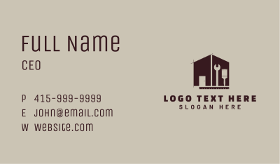 Construction Tools House Business Card Image Preview