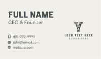 Paralegal Notary Letter Y Business Card Design