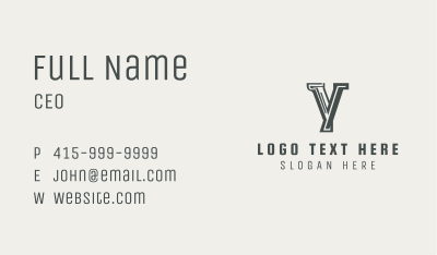 Paralegal Notary Letter Y Business Card Image Preview