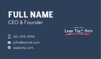 Brush Texture Wordmark Business Card Image Preview