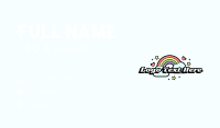 Retro Rainbow Cloud Business Card Design