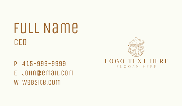 Magical Mushroom Fungi Business Card Design Image Preview