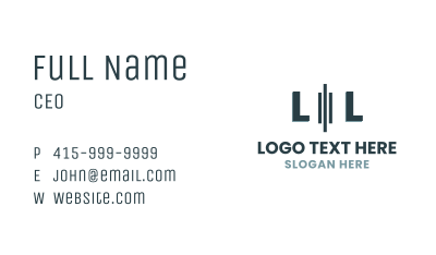 Minimalist Masculine Letter Business Card Image Preview