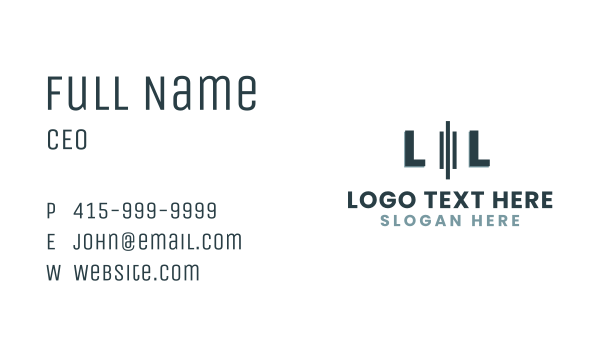 Minimalist Masculine Letter Business Card Design Image Preview