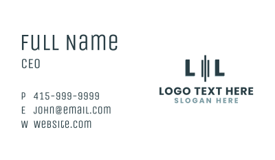 Minimalist Masculine Letter Business Card Image Preview