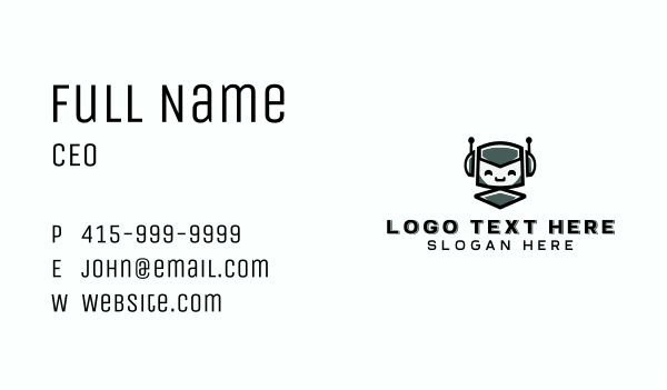 Cute Toy Robotics Business Card Design