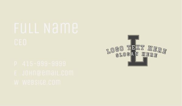 Simple Gym Lettermark Business Card Design Image Preview