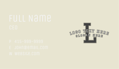 Simple Gym Lettermark Business Card Image Preview