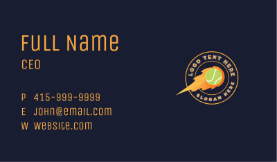 Flame Tennis Ball Sports Business Card Image Preview
