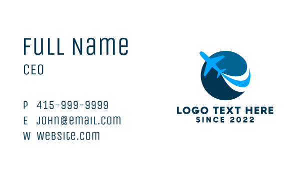 Blue Jet Logistics Business Card Design Image Preview