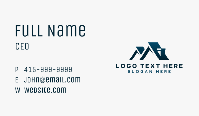 House Roof Structure Business Card Image Preview