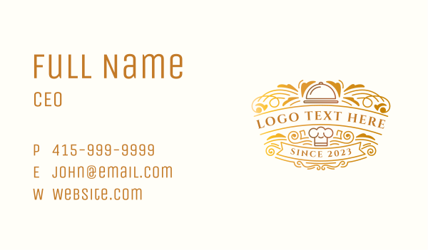 Luxury Restaurant Dining Business Card Design Image Preview