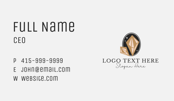 Glamorous Crystals Jewelry Business Card Design Image Preview