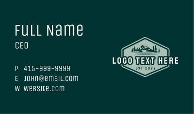 Green Mountain Scenery Business Card Image Preview