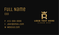 Abstract Gold Letter R Business Card Image Preview