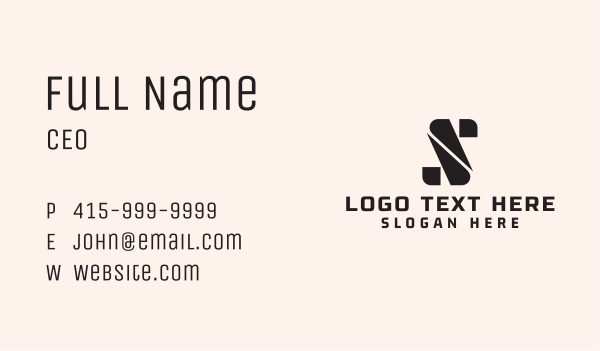 Black Sports Letter S Business Card Design Image Preview