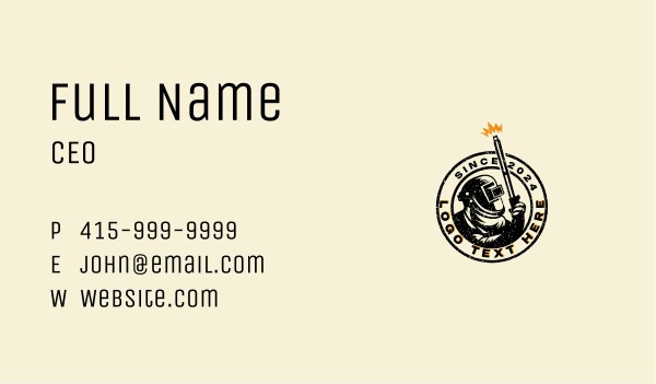 Welder Ironworks Fabrication Business Card Design Image Preview