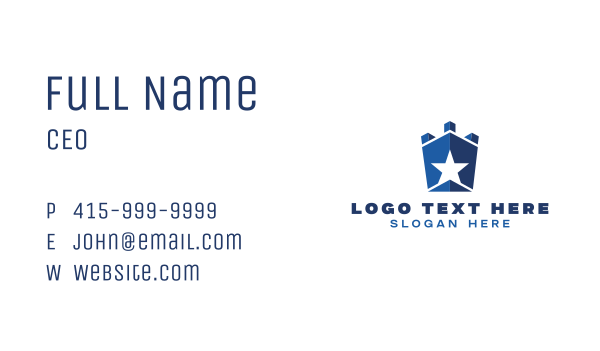 Blue Star Fortress  Business Card Design Image Preview