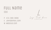 Cursive Elegant Clean Lettermark Business Card Image Preview